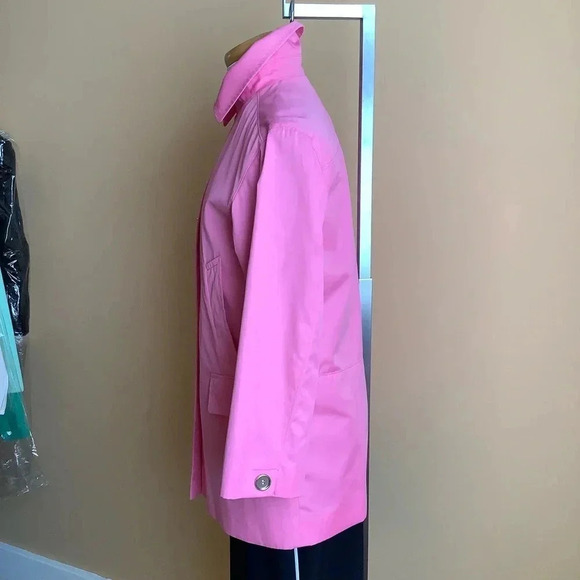 JONES NEW YORK Pink Toggle Trench Coat Size S - Picture 3 of 16